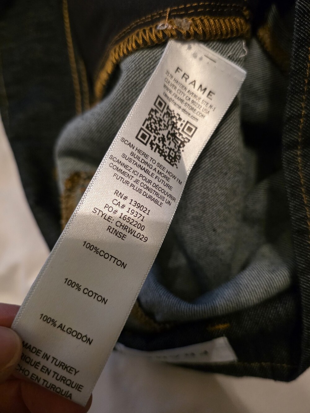 Frame The Cinched High Waist Jeans In Rinse Size 29 - Picture 7 of 13